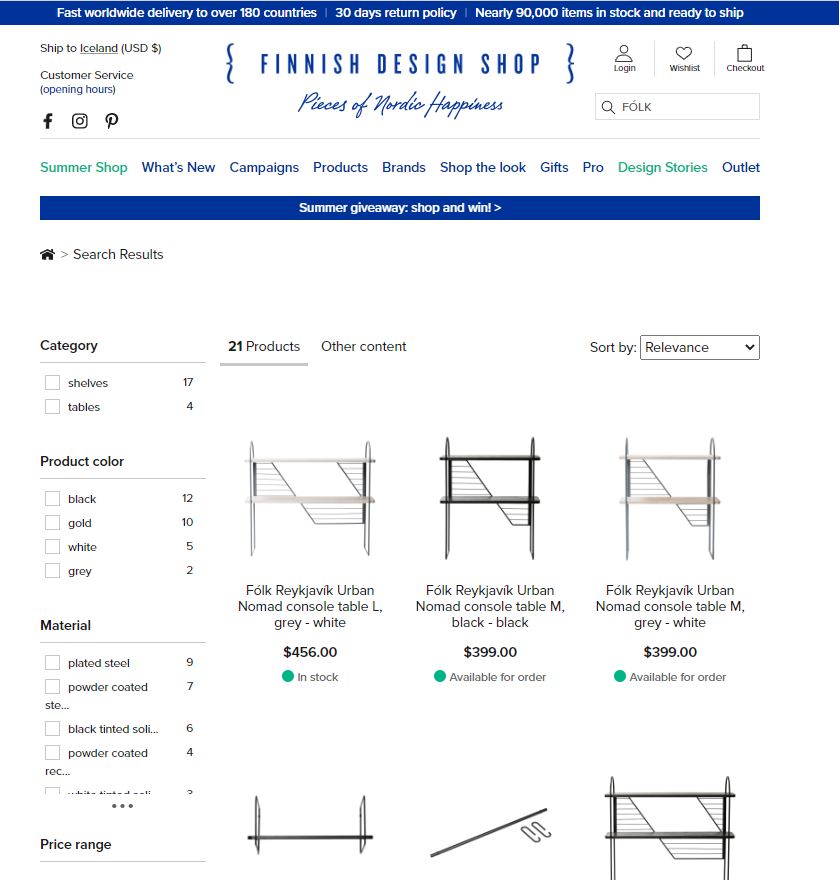 FÓLK selt hjá einni stærstu vefbúð Norðurlanda