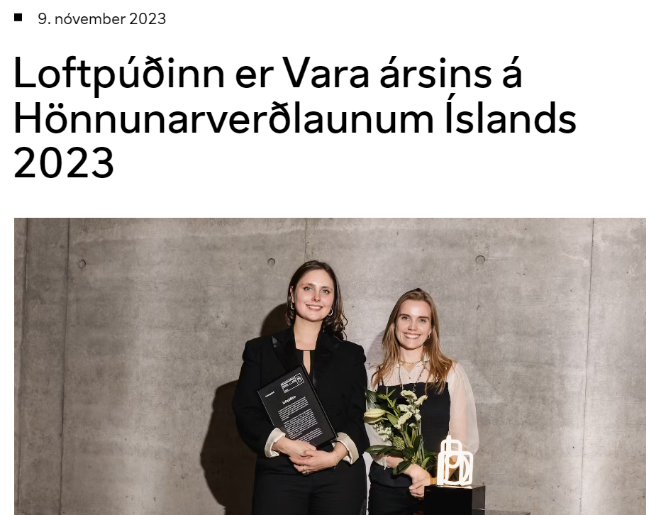 Loftpúðinn er Vara ársins