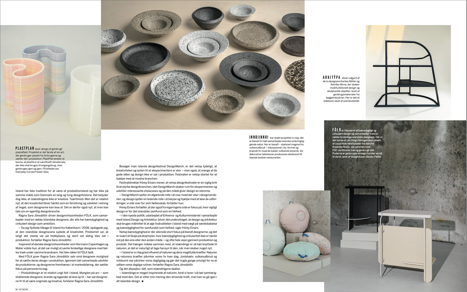 Umfjöllun um FÓLK í Bo Bedre