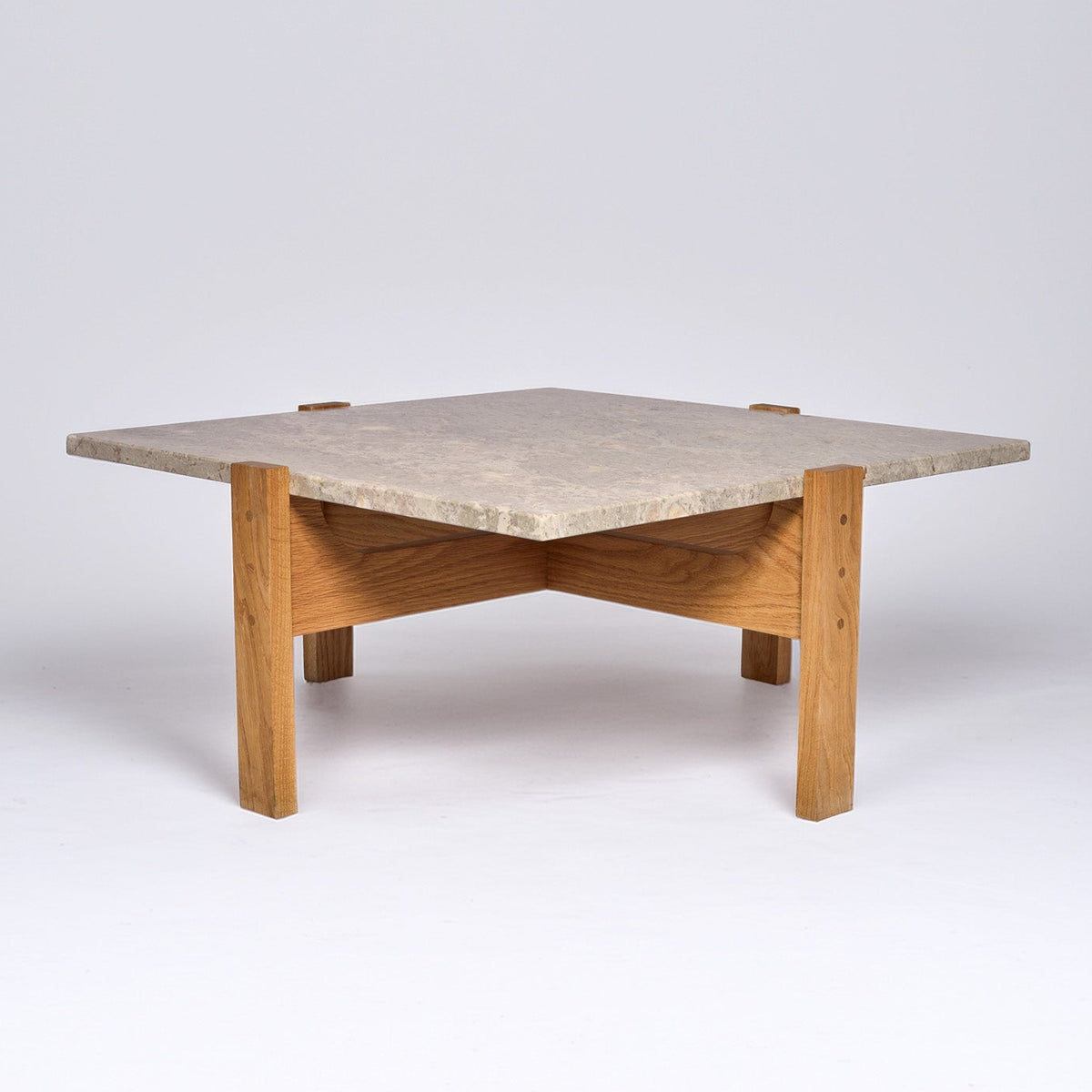 Inka sófaborð / Eik / Sandlitaður Marmari