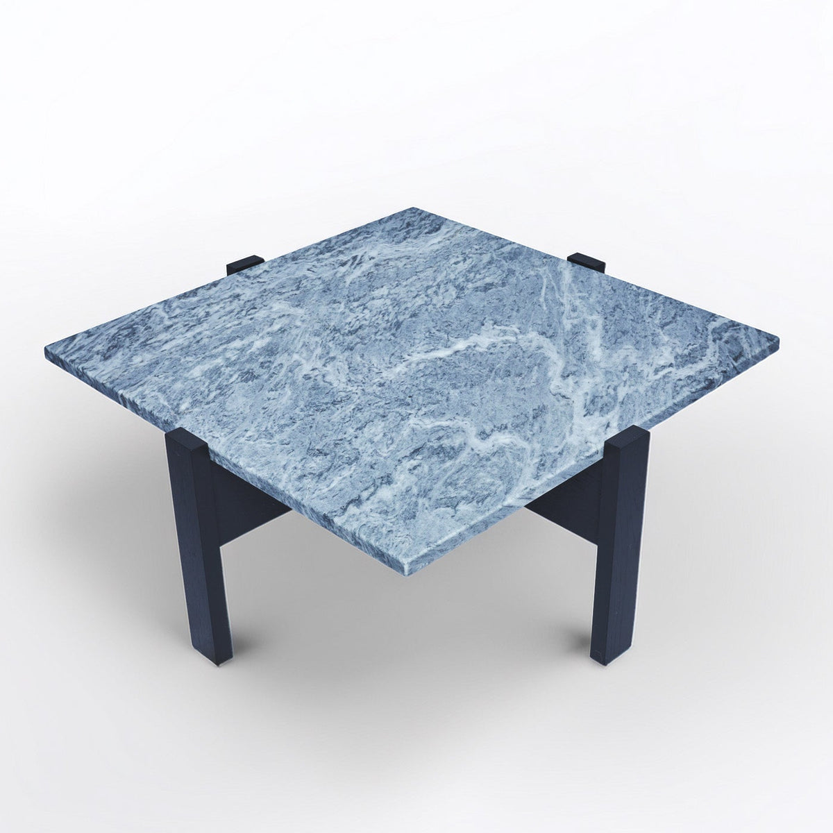 Inka sófaborð / Svartlökkuð Eik / Grár Marmari