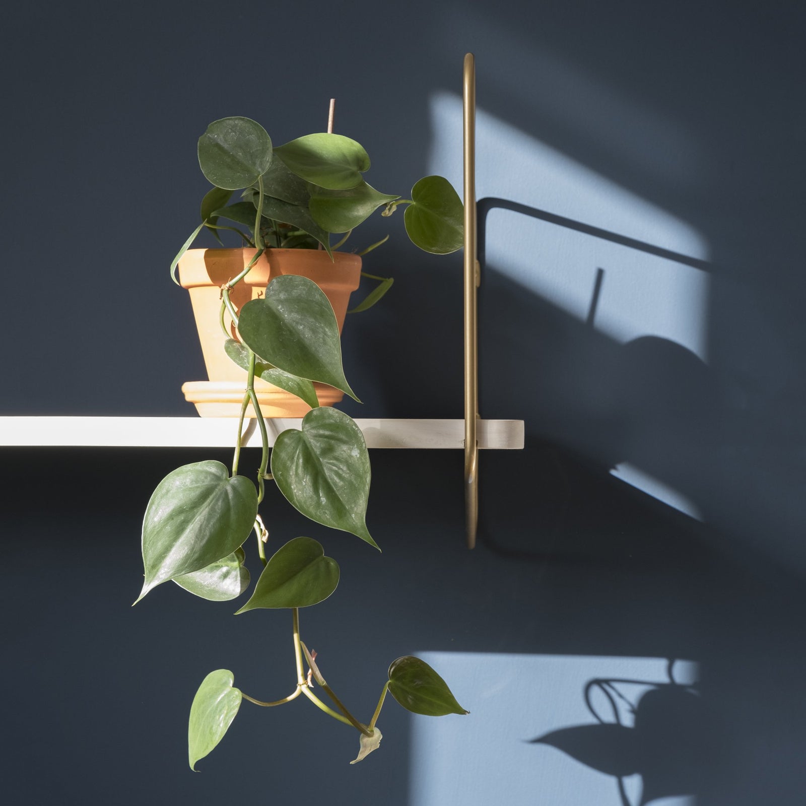 Nomad Wall Shelf / 42x24 cm / Gold / White - FÓLK Reykjavik