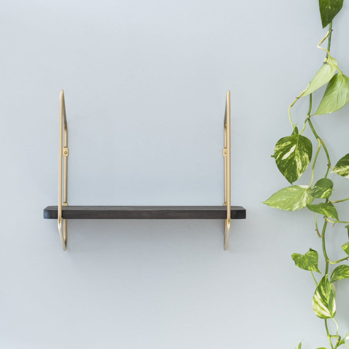 Nomad Wall Shelf / 42x24 cm / Gold / Black - FÓLK Reykjavik