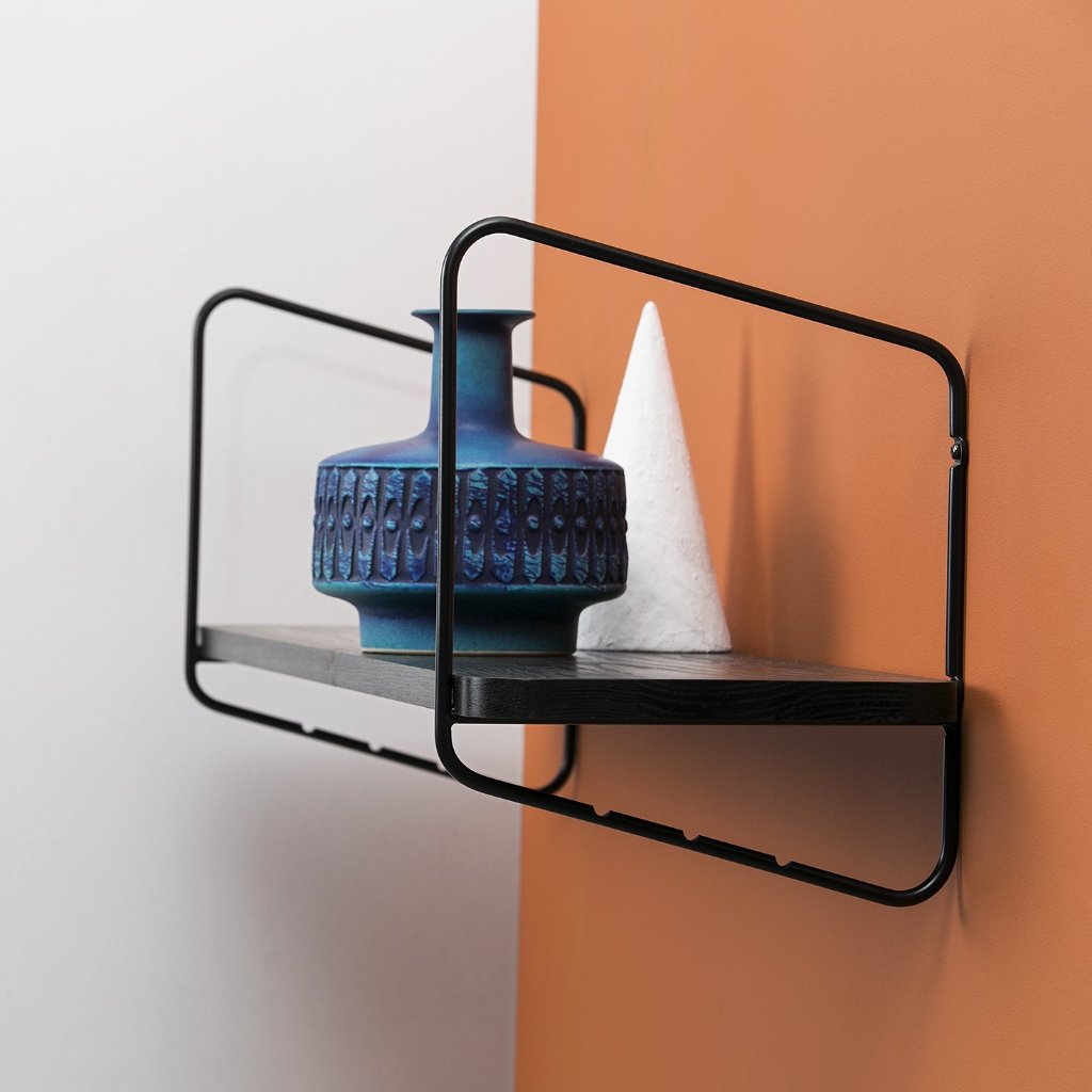 Nomad Wall Shelf / 94x24 cm / Black / Black - FÓLK Reykjavik