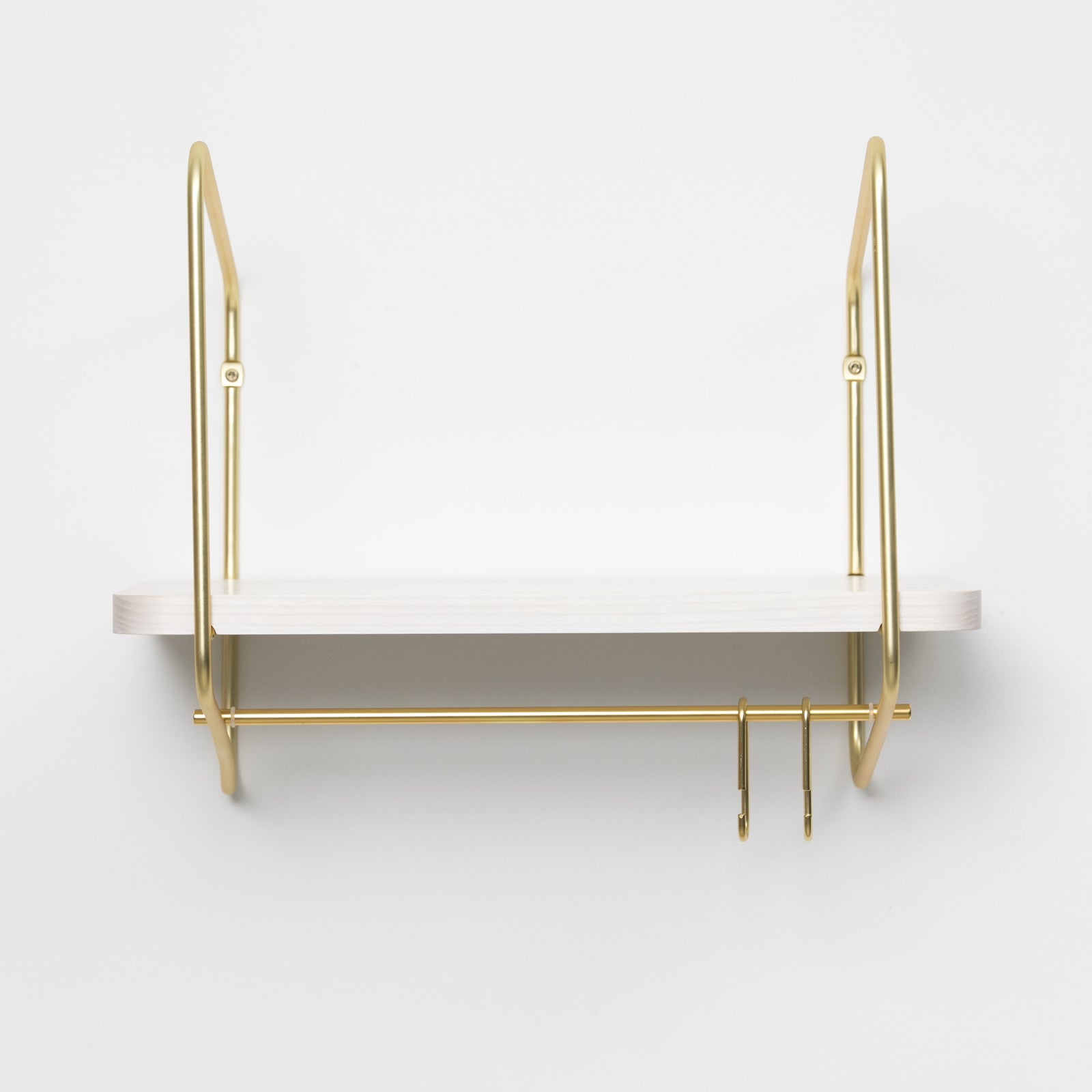 Nomad Wall Shelf / 42x24 cm / Gold / White - FÓLK Reykjavik