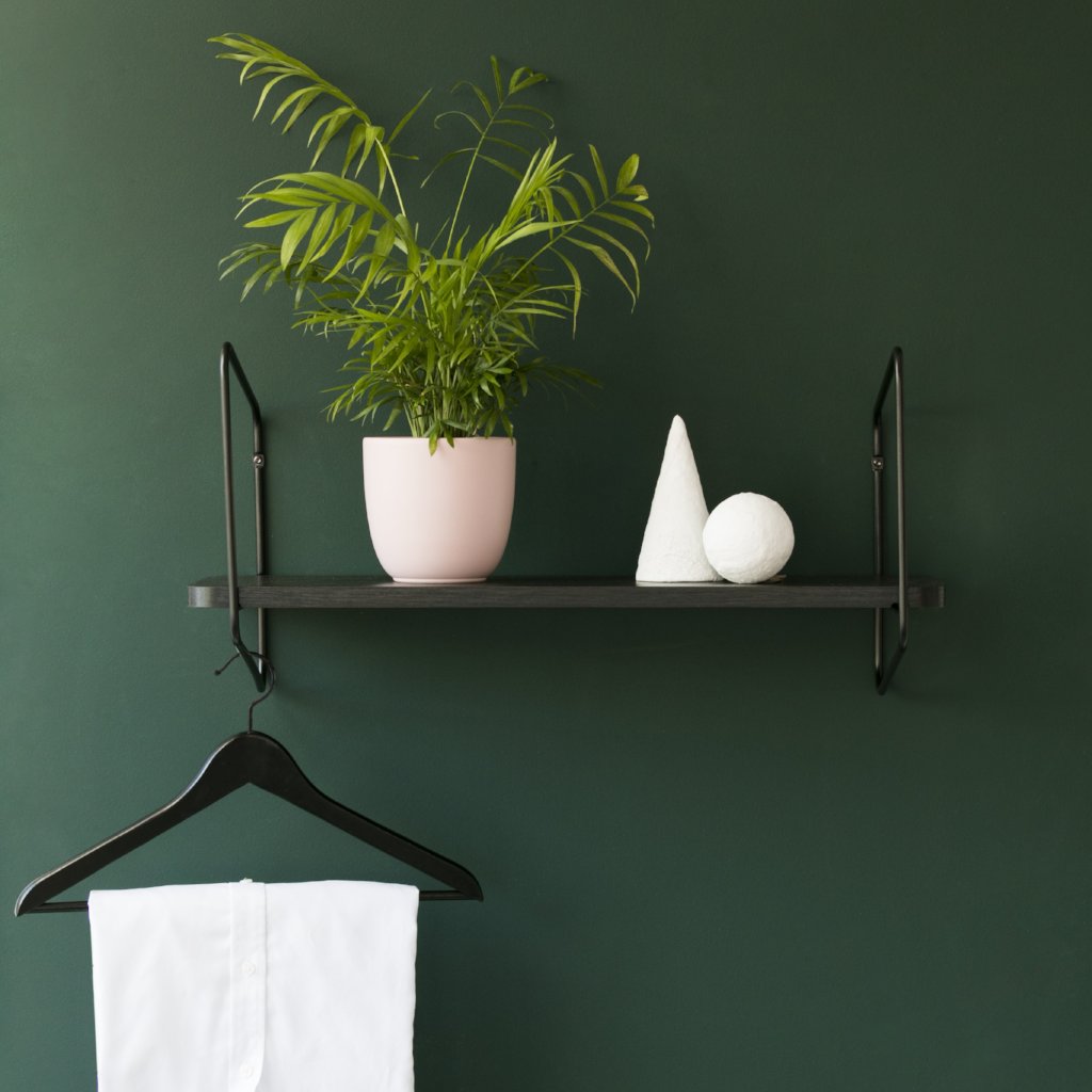 Nomad Wall Shelf / 68x24 cm / Black / Black - FÓLK Reykjavik