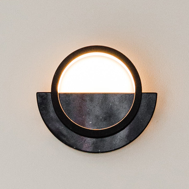 Veggljós Circle Svart